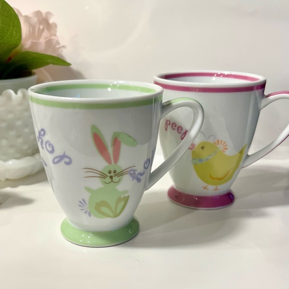 Starbucks 2007 Spring Bunny Hop & Chick Peep Coffee Cups 7 oz Easter Mugs Set 2 - Picture 15 of 15